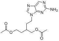 CAS # 174155-69-2, 1,4-Butanediol, 2-[2-(2-amino-9H-purin-9-yl)ethyl]-, 1,4-diacetate, [3-(acetyloxymethyl)-5-(2-aminopurin-9-yl)pentyl] acetate