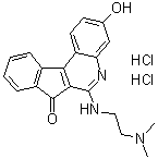 structure of CAS# 174634-09-4, 6-[[2-(Dimethylamino)ethyl]amino]-3-hydroxy-7H-indeno[2,1-c]quinolin-7-one dihydrochloride