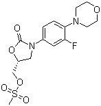 structure of CAS# 174649-09-3, (R)-N-[3-(3-氟-(4-吗啉基)苯基)-2-氧代-5-噁唑烷基]甲醇甲磺酸酯