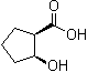 structure of CAS# 17502-28-2, cis-2-Hydroxy-1-cyclopentanecarboxylic acid