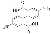 structure of CAS# 17557-76-5, 4,4'-二氨基-[1,1'-联苯]-2,2'-二羧酸