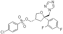 structure of CAS# 175712-02-4, (3S-cis)-4-Chlorobenzenesulfonic acid [5-(2,4-difluorophenyl)tetrahydro-5-(1H-1,2,4-triazol-1-ylmethyl)-3-furanyl]methyl ester