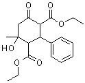 structure of CAS# 17572-39-3, 2,4-二乙氧羰基-5-羟基-5-甲基-3-苯基环己酮