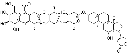 structure of CAS# 17575-22-3, 毛花苷 C