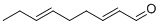 (E,E)-2,6-Nonadienal, molecular structure (CAS 17587-33-6)