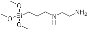 structure of CAS# 1760-24-3, N-(beta-氨乙基)-gama-氨丙基三甲氧基硅烷