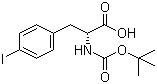 structure of CAS# 176199-35-2, N-叔丁氧羰基-D-4-碘苯丙氨酸