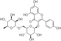 structure of CAS# 17650-84-9, 莰菲醇 3-O-芸香糖苷