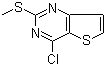 structure of CAS# 176530-47-5, 4-氯-2-甲硫基噻吩并[3,2-d]嘧啶