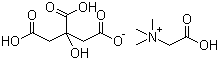 structure of CAS# 17671-50-0, 柠檬酸甜菜碱
