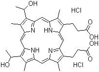 structure of CAS# 17696-69-4, 血卟啉二盐酸盐