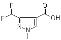 structure of CAS# 176969-34-9, 3-Difluoromethyl-1-methylpyrazole-4-carboxylic acid