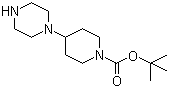 structure of CAS# 177276-41-4, 4-Piperazin-1-ylpiperidine-1-carboxylic acid tert-butyl ester