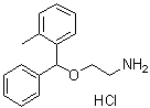 CAS # 17752-32-8, N,N-Didemethylorphenadrine hydrochloride, (o-Methyl-alpha-phenylbenzyloxy)ethylamine hydrochloride