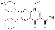 CAS # 177554-64-2, 1-Ethyl-1,4-dihydro-4-oxo-6,7-di-1-piperazinyl-3-quinolinecarboxylic acid