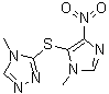 structure of CAS# 177653-76-8, 4-Methyl-3-[(1-methyl-4-nitro-1H-imidazol-5-yl)thio]-4H-1,2,4-triazole