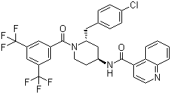 CAS # 177707-12-9, NKP-608, (2R,4S)-N-[1-[3,5-Bis(trifluoromethyl)benzoyl]-2-(4-chlorobenzyl)piperidin-4-yl]quinoline-4-carboxamide