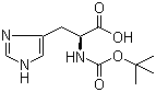 structure of CAS# 17791-52-5, N-Boc-L-Histidine