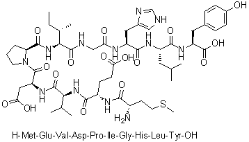 CAS # 178243-46-4, L-Methionyl-L-alpha-glutamyl-L-valyl-L-alpha-aspartyl-L-prolyl-L-isoleucylglycyl-L-histidyl-L-leucyl-L-tyrosine