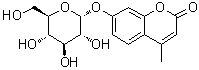 structure of CAS# 17833-43-1, 7-(alpha-D-Glucopyranosyloxy)-4-methyl-2H-1-benzopyran-2-one