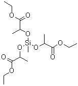 CAS # 17898-75-8, 4-(2-Ethoxy-1-methyl-2-oxoethoxy)-2,4,6-trimethyl-7-oxo-3,5,8-trioxa-4-siladecanoic acid ethyl ester, Methyltris(ethyl lactato)silane