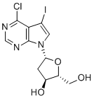 CAS # 178995-71-6, (2R,3S,5R)-5-(4-Chloro-5-iodo-7H-pyrrolo[2,3-d]pyrimidin-7-yl)-2-(hydroxymethyl)tetrahydrofuran-3-ol