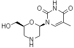 CAS 登录号：179073-10-0, 1-[(2R,6S)-6-(羟基甲基)-2-吗啉基]-5-甲基-2,4(1H,3H)-嘧啶二酮