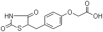 structure of CAS# 179087-93-5, 4-(2,4-二氧代噻唑啉-5-基甲基)苯氧乙酸