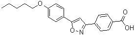 structure of CAS# 179162-55-1, 4-[5-(4-Pentyloxyphenyl)isoxazol-3-yl]benzoic acid