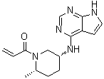 structure of CAS# 1792180-81-4, 1-[(2S,5R)-2-Methyl-5-(7H-pyrrolo[2,3-d]pyrimidin-4-ylamino)-1-piperidinyl]-2-propen-1-one