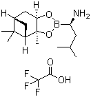 structure of CAS# 179324-87-9, (aR,3aS,4S,6S,7aR)-六氢-3a,8,8-三甲基-alpha-(2-甲基丙基)-4,6-甲桥-1,3,2-苯并二氧硼烷-2-甲胺 2,2,2-三氟乙酸盐