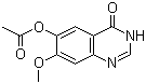 structure of CAS# 179688-53-0, 3,4-Dihydro-7-methoxy-4-oxoquinazolin-6-yl acetate