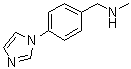 structure of CAS# 179873-45-1, 1-[4-(1H-Imidazol-1-yl)phenyl]-N-methylmethanamine