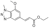 structure of CAS# 1799973-79-7, 乙基(2E)-3-(7-甲氧基-1-甲基-1H-苯并三唑-5-基)丙烯酸酯