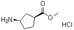 structure of CAS# 180323-49-3, (1S,3R)-3-Aminocyclopentanecarboxylic acid methyl ester hydrochloride