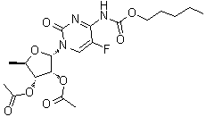 CAS # 1810778-34-7, N-[1-(2,3-Di-O-acetyl-5-deoxy-alpha-D-ribofuranosyl)-5-fluoro-1,2-dihydro-2-oxo-4-pyrimidinyl]carbamic acid pentyl ester