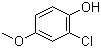 structure of CAS# 18113-03-6, 2-Chloro-4-methoxyphenol