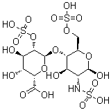CAS # 181591-10-6, 2-Deoxy-2-(sulfoamino)-4-O-(2-O-sulfo-alpha-D-idopyranuronosyl)-beta-D-glucopyranose 6-(hydrogen sulfate)