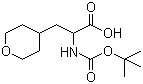structure of CAS# 182287-51-0, 2-N-Boc-氨基-3-(4-四氢吡喃基)丙酸