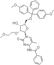 structure of CAS# 182496-01-1, N-Benzoyl-2'-O-methoxyethyl-5-O-dimethoxytrityl-5-methylcytidine