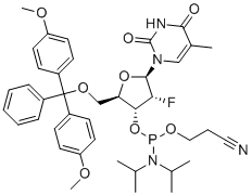 structure of CAS# 182700-06-7, 5-Methyl-2'-Fluoro-U Phosphoramidite