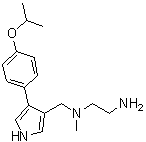 structure of CAS# 1831110-54-3, N1-Methyl-N1-[[4-[4-(1-methylethoxy)phenyl]-1H-pyrrol-3-yl]methyl]-1,2-ethanediamine