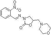 structure of CAS# 183193-59-1, 5-(4-Morpholinylmethyl)-3-[[(2-nitrophenyl)methylene]amino]-2-oxazolidinone