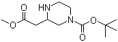 structure of CAS# 183742-33-8, N-4-Boc-2-piperazineacetic acid methyl ester