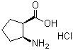 structure of CAS# 18414-30-7, 顺式-2-氨基-1-环戊基羧酸盐酸盐