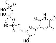 structure of CAS# 18423-43-3, 2'-脱氧胸苷 5'-三磷酸