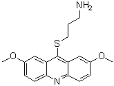 structure of CAS# 184582-62-5, 3-[(2,7-二甲氧基吖啶-9-基)硫基]丙胺