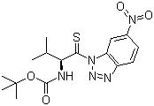 CAS 登录号：184951-88-0, [(1S)-2-甲基-1-[(6-硝基-1H-苯并三唑-1-基)硫酮甲基]丙基]氨基甲酸叔丁酯