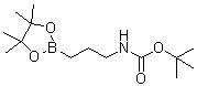 structure of CAS# 1850305-80-4, N-[3-(4,4,5,5-四甲基-1,3,2-二氧硼杂环戊烷-2-基)丙基]氨基甲酸叔丁酯