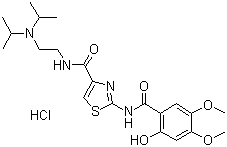 structure of CAS# 185104-11-4, Acotiamide hydrochloride
